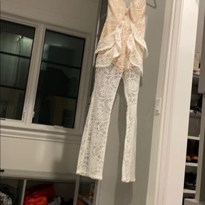 Australian PREMtheLabel nude romper/lace jumpsuit